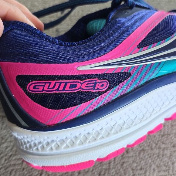 Saucony Guide 10 S10350-3 Teal Pink Blue Athletic Running Shoes - Size 8.5 - Picture 4 of 13